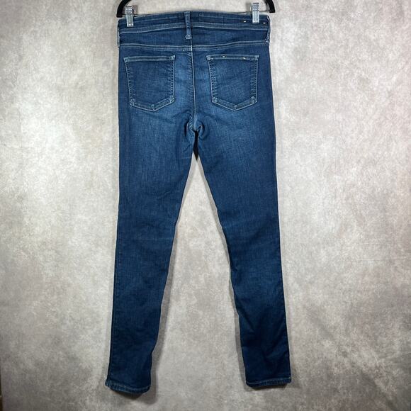 Anthropologie Pilcro Serif Jeans Womens 29 Blue Denim Dark Wash Skinny Ankle - Picture 5 of 10